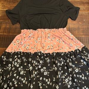 Floral Colorblock Dress